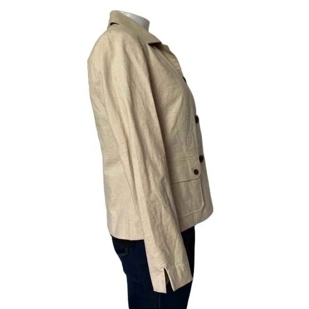 RQT Cream Jacket Blazer Brown Button Down Jacket Size 8 - Picture 8 of 10